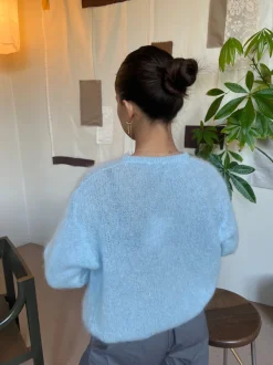 Design By Si Jamilla mohair cardigan - Lyseblå Online