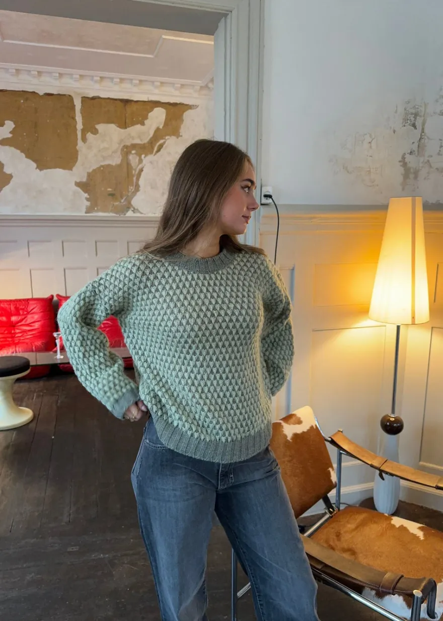 Design By Si Jensine striktrøje - Grøn Outlet
