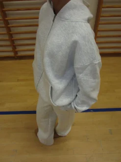 Design By Si Jessica zip hoodie - Lysegrå Sale