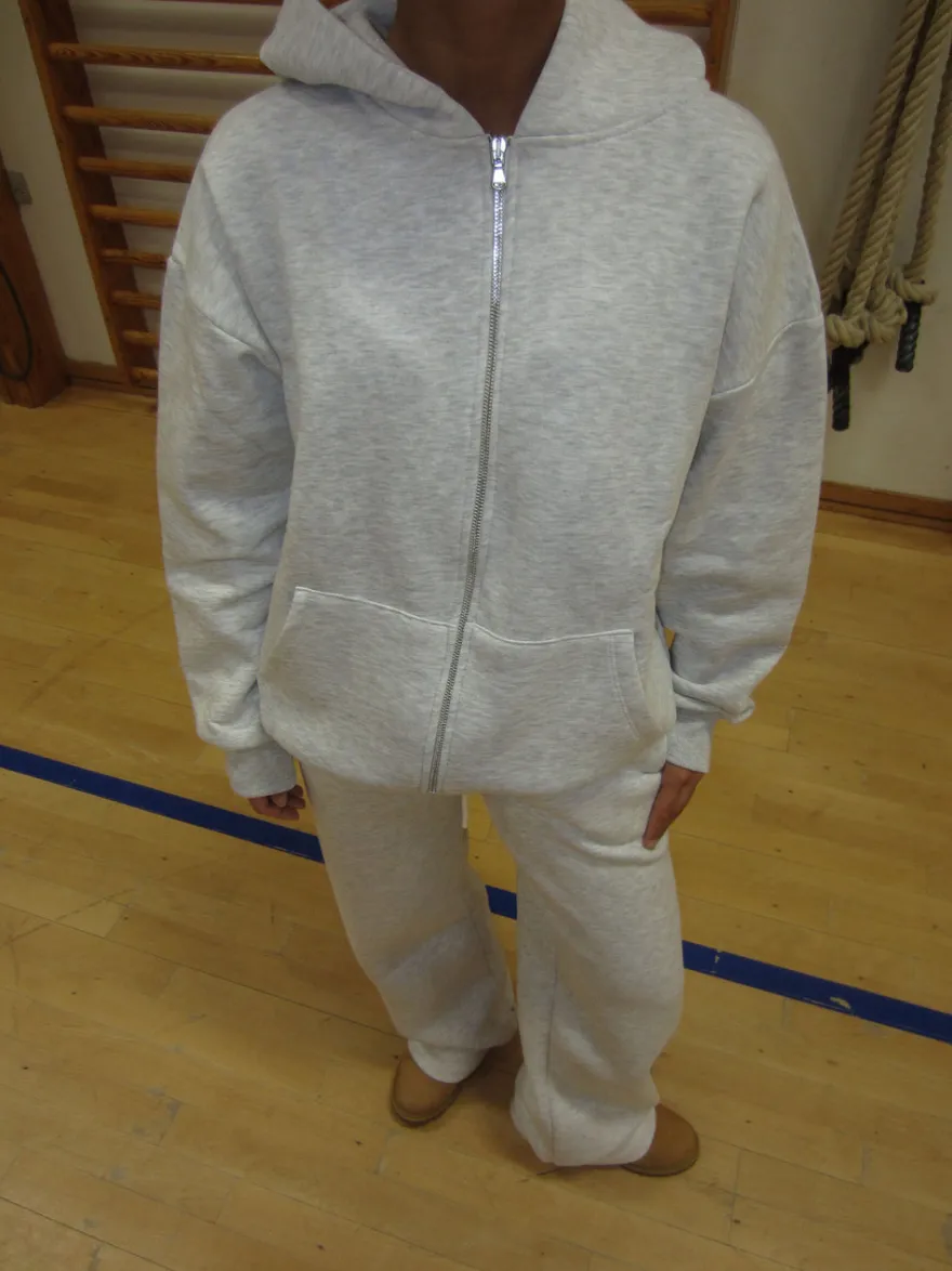 Design By Si Jessica zip hoodie - Lysegrå Sale