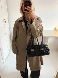 Design By Si Josefine oversized trenchcoat - Mørk beige Best