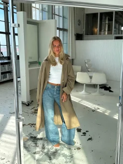 Design By Si Josefine oversized trenchcoat - Mørk beige Best