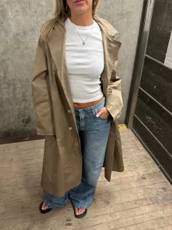 Design By Si Josefine oversized trenchcoat - Mørk beige Best
