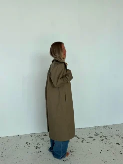 Design By Si Josefine oversized trenchcoat - Mørk beige Best
