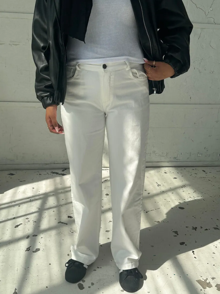 Design By Si Josha jeans - Hvid Outlet