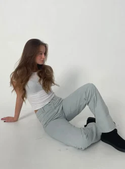 Design By Si Josie jeans - Lysegrå Clearance