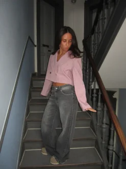 Design By Si Julica cropped blazer - Rosa Online