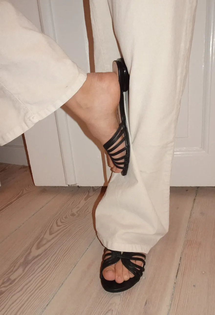 Design By Si July sandaler - Sort Hot