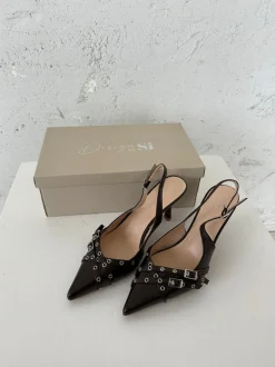 Design By Si Kandy slingback stiletter - Brun New