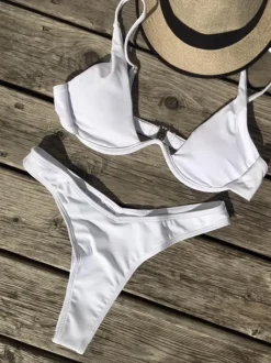 Design By Si Kanvas bikini hvid Best