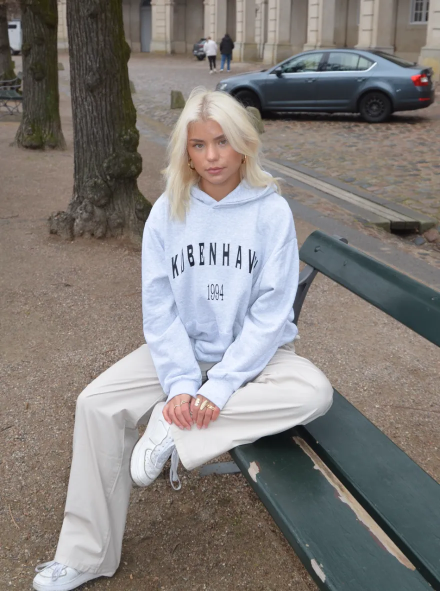 Design By Si København hættetrøje - Grå Discount