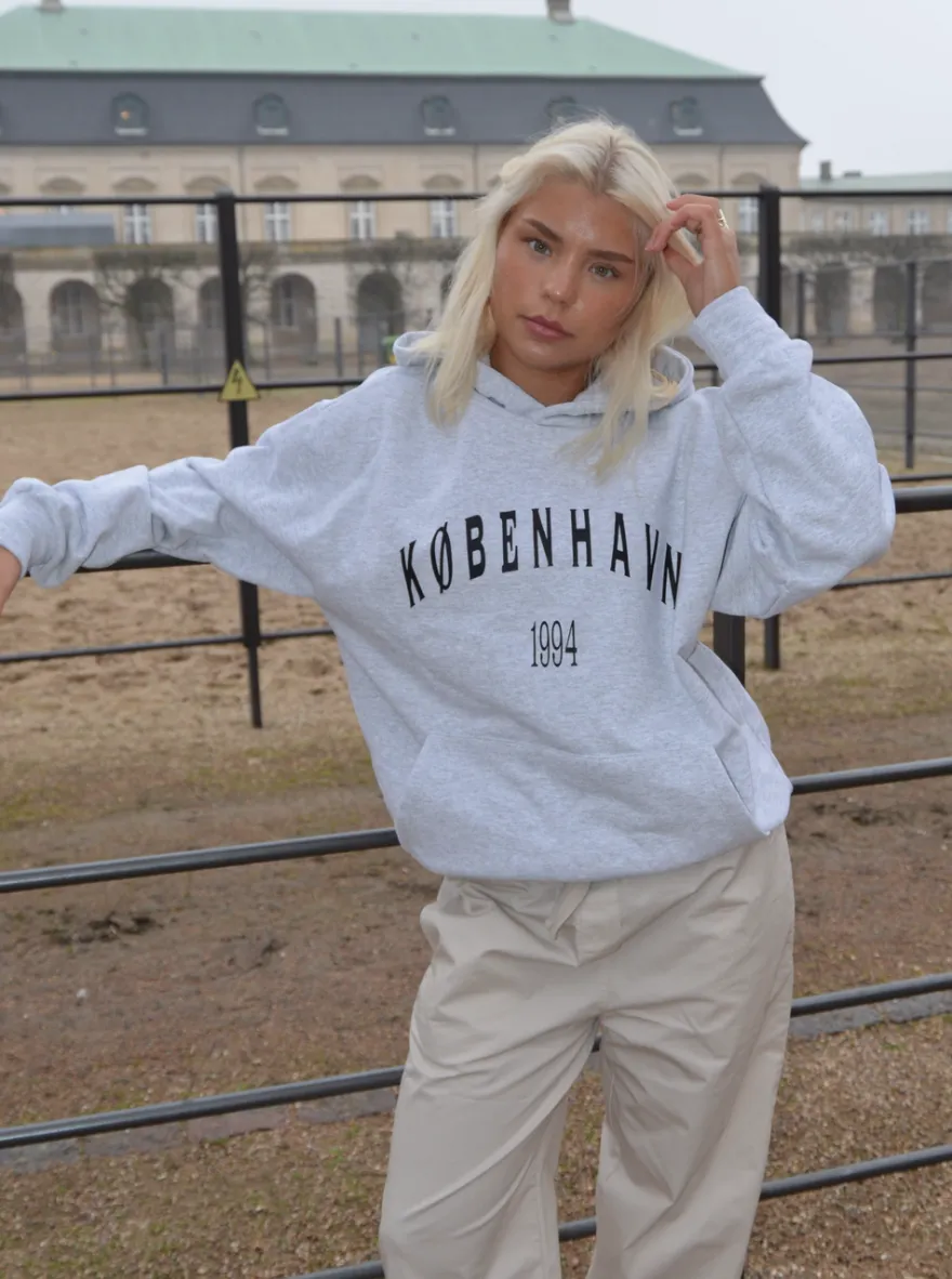 Design By Si København hættetrøje - Grå Discount