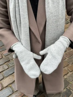 Design By Si Kehlani luffer i strik - Lys grå New