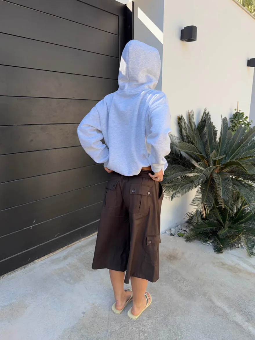 Design By Si Kelsey bermudashorts med nålestriber - Brun