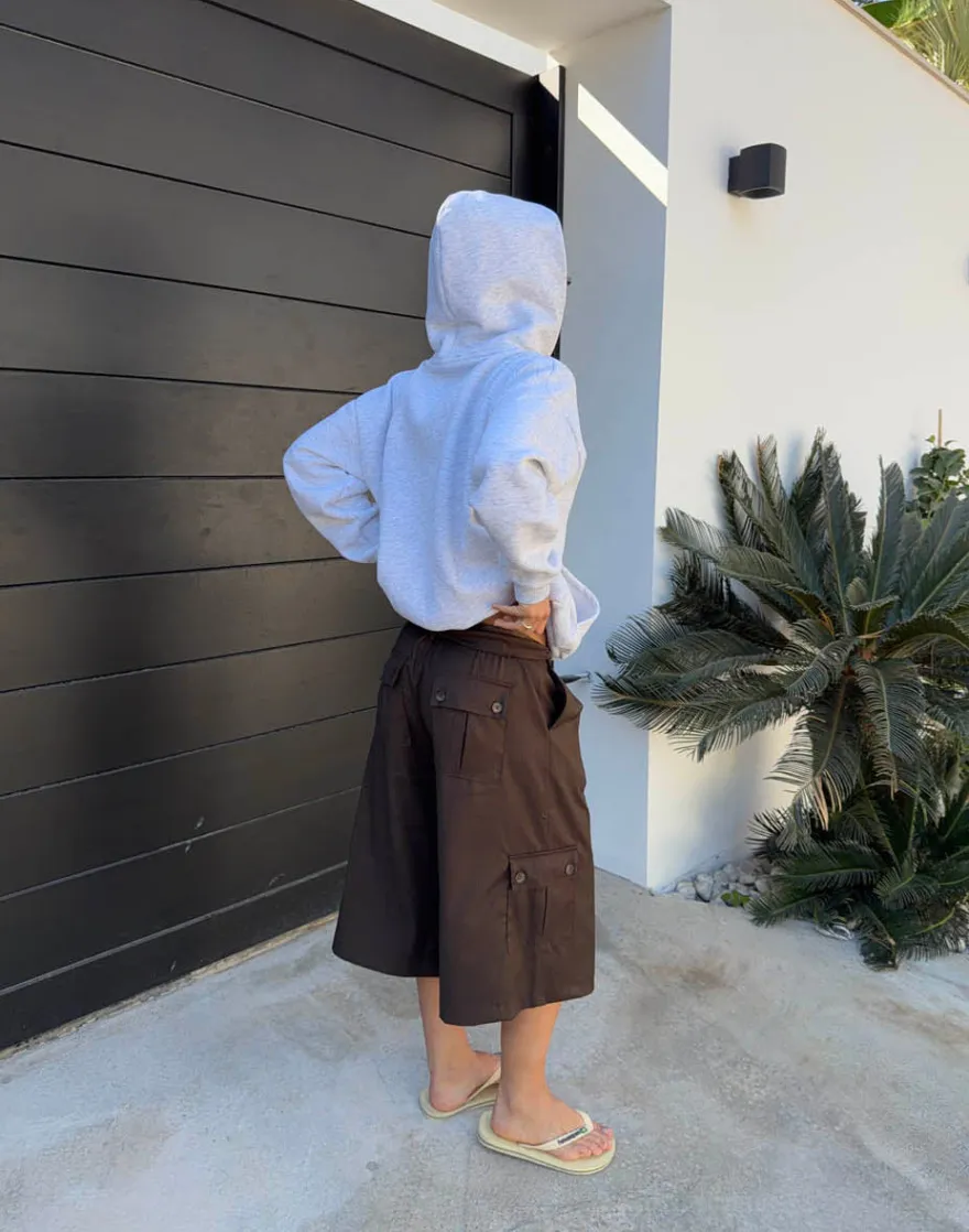 Design By Si Kelsey bermudashorts med nålestriber - Brun