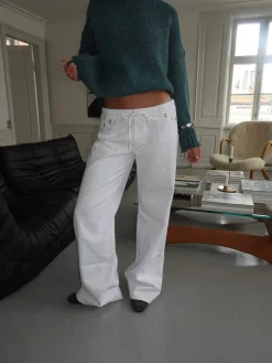 Design By Si Kenny jeans med metalringe - Hvid Sale