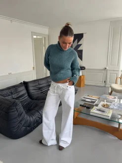 Design By Si Kenny jeans med metalringe - Hvid Sale