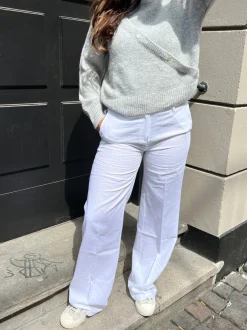 Design By Si Keta suit bukser i hør - Hvid Sale