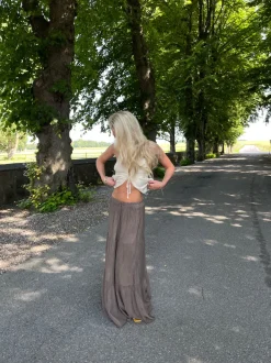 Design By Si Kiera lang nederdel - Brun New