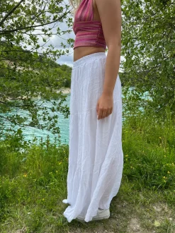 Design By Si Kiera lang nederdel - Hvid New