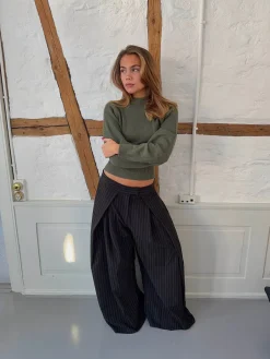 Design By Si Klausa suitpants med nålestriber - Sort/hvid Discount