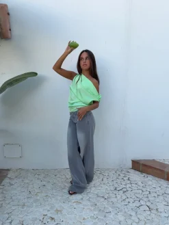 Design By Si Lavina one shoulder top - Grøn Best