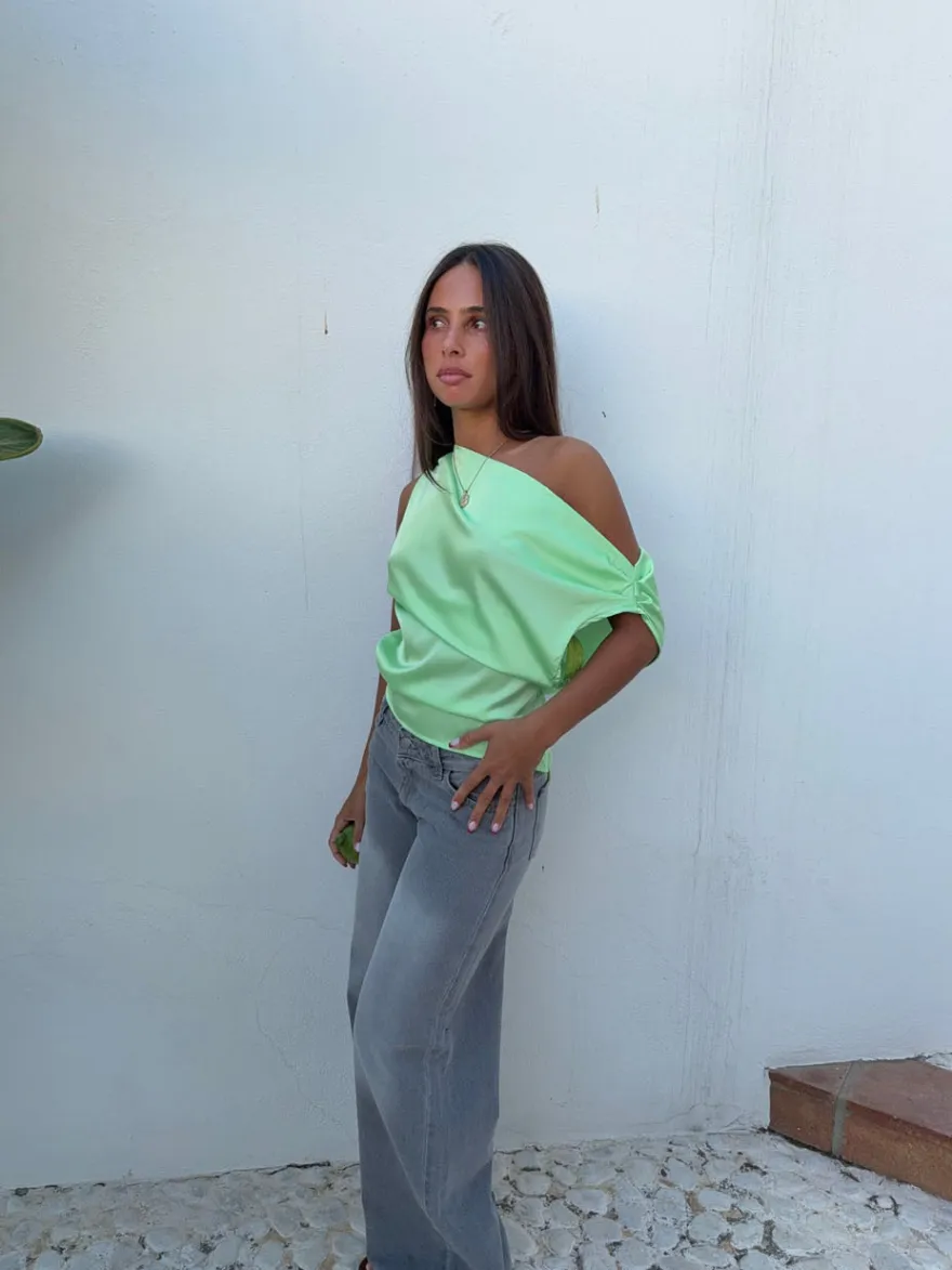 Design By Si Lavina one shoulder top - Grøn Best