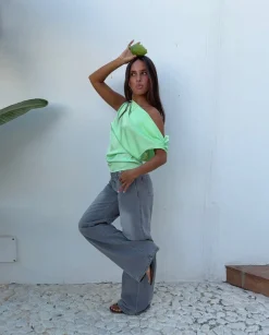 Design By Si Lavina one shoulder top - Grøn Best