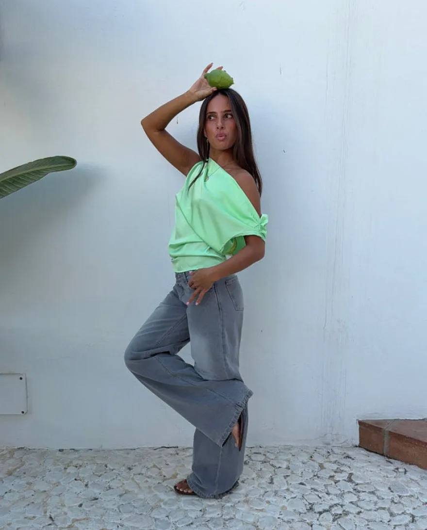 Design By Si Lavina one shoulder top - Grøn Best