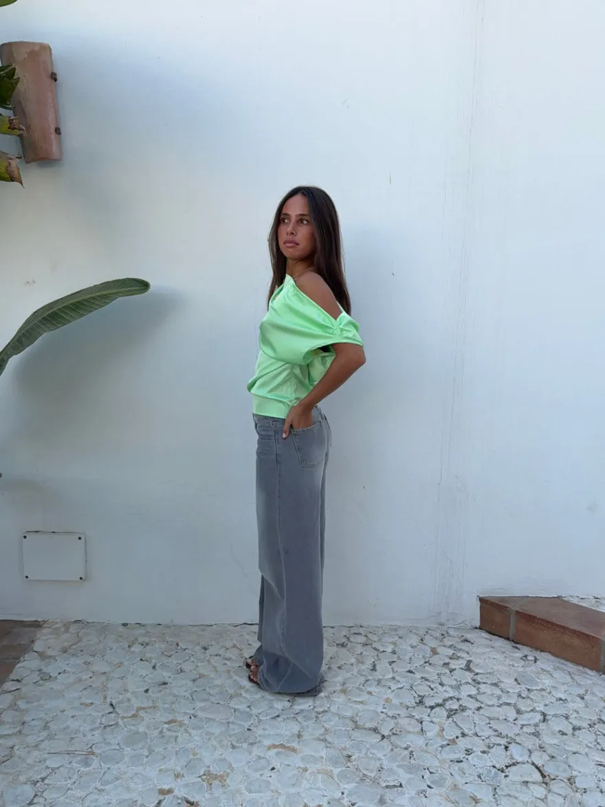 Design By Si Lavina one shoulder top - Grøn Best