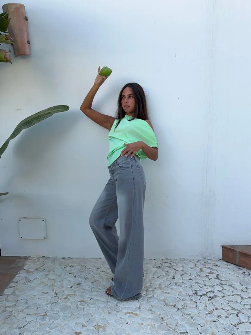 Design By Si Lavina one shoulder top - Grøn Best