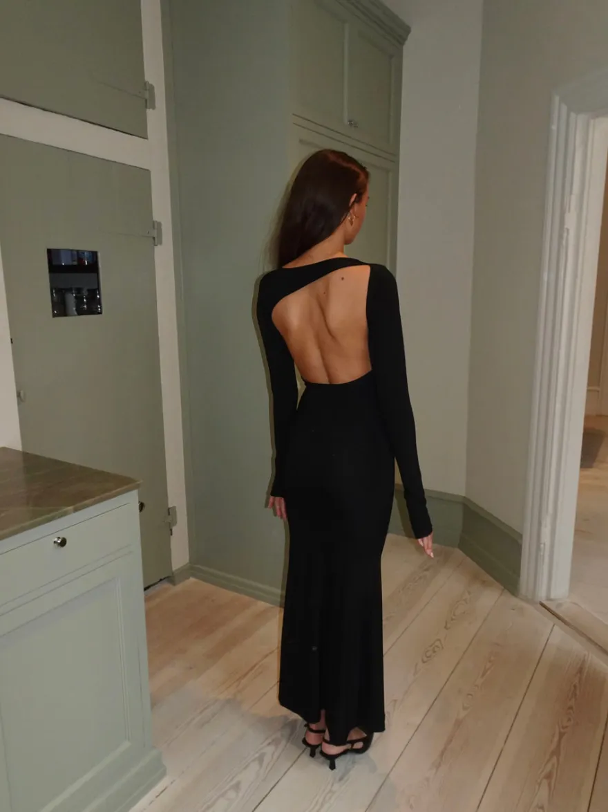 Design By Si Lisa maxikjole - Sort Outlet