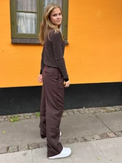 Design By Si Lisette oversized suit bukser - Brun Sale