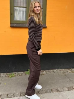Design By Si Lisette oversized suit bukser - Brun Sale