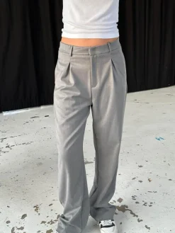 Design By Si Lisette oversized suit bukser - Grå Discount