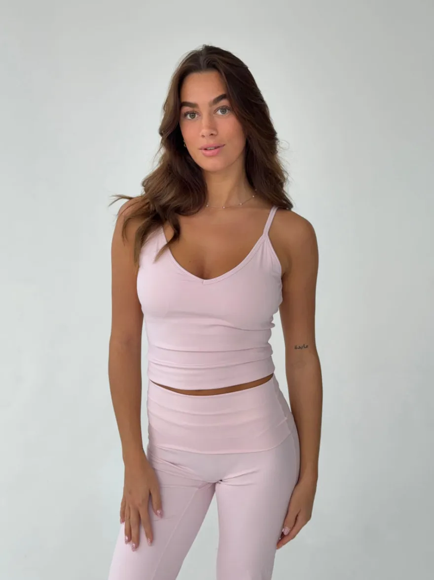 Design By Si Lively v-neck tank top - Candyfloss