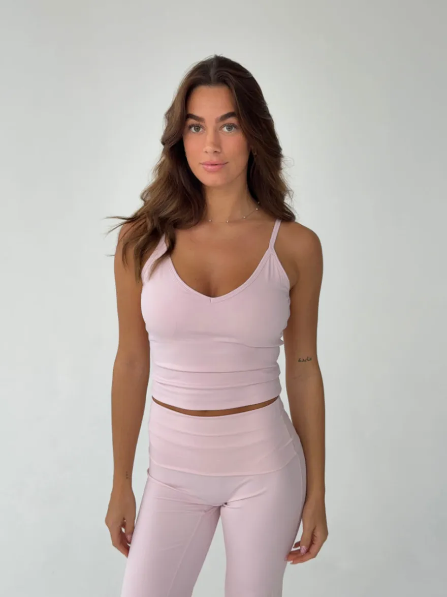 Design By Si Lively v-neck tank top - Candyfloss
