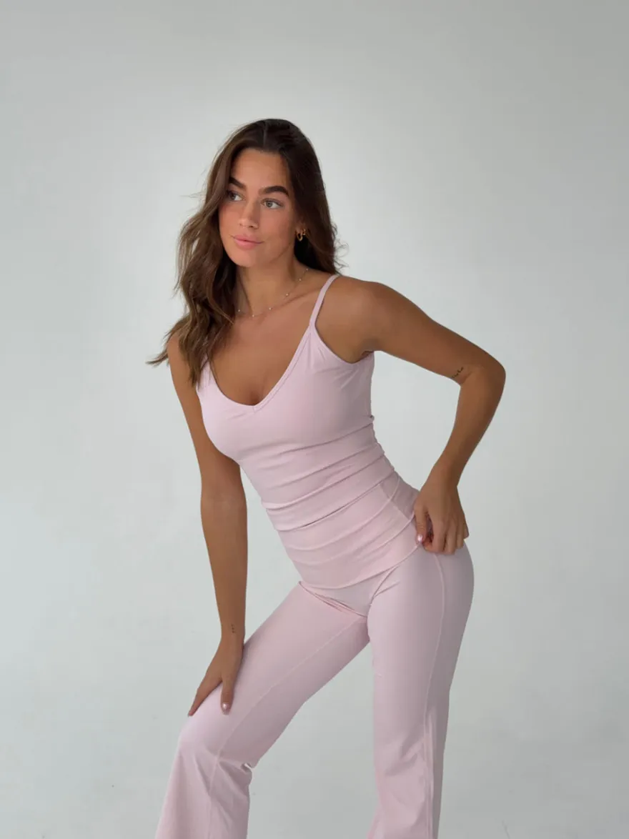 Design By Si Lively v-neck tank top - Candyfloss
