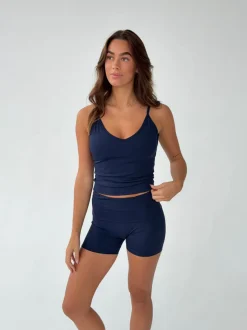 Design By Si Lively v-neck tank top - Midnight Clearance
