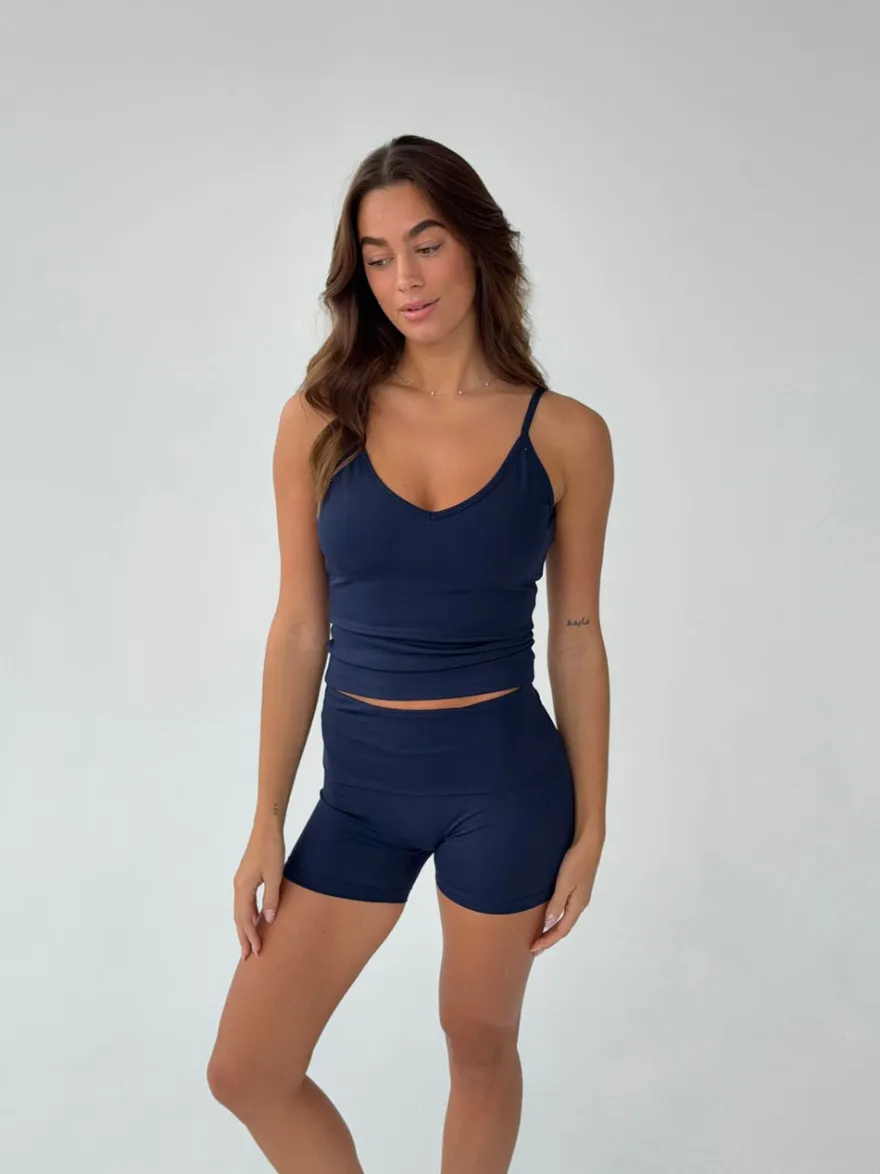 Design By Si Lively v-neck tank top - Midnight Clearance