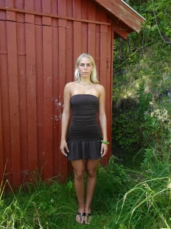 Design By Si Lollie minikjole - Brun Outlet
