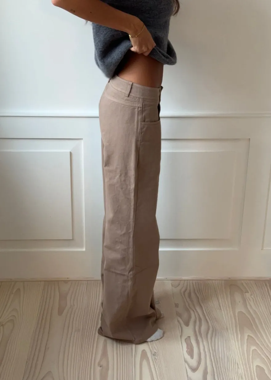 Design By Si Lovia jeans - Taupe Hot