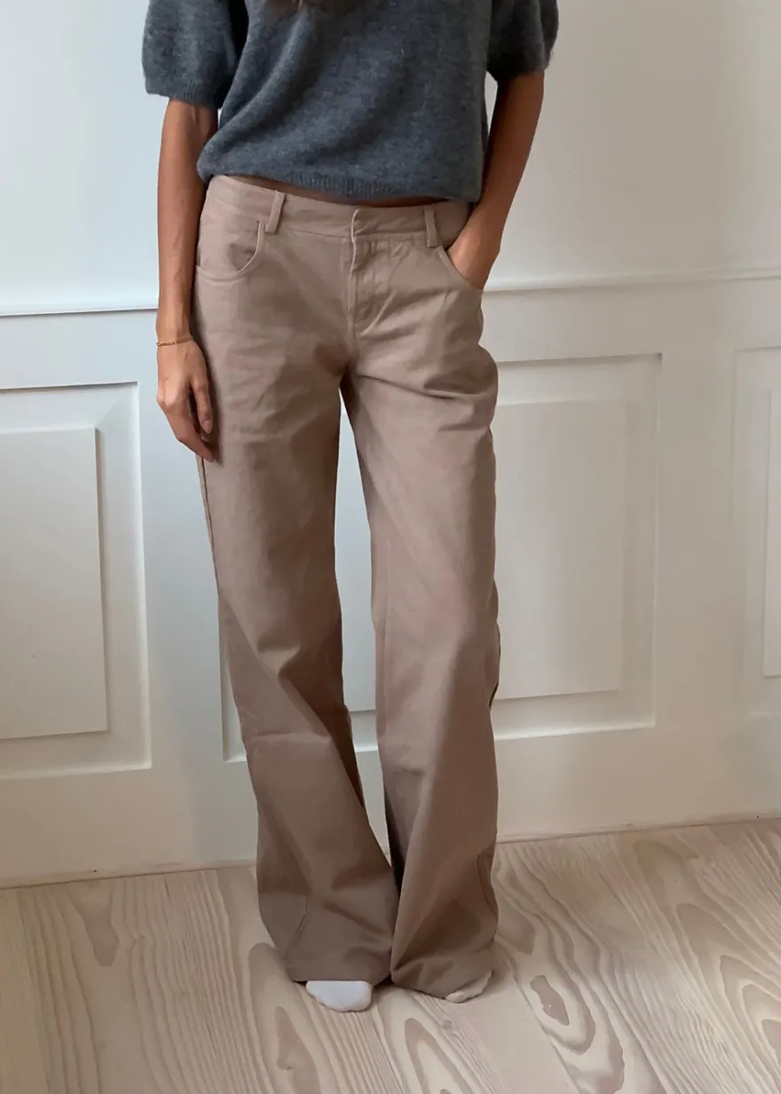 Design By Si Lovia jeans - Taupe Hot