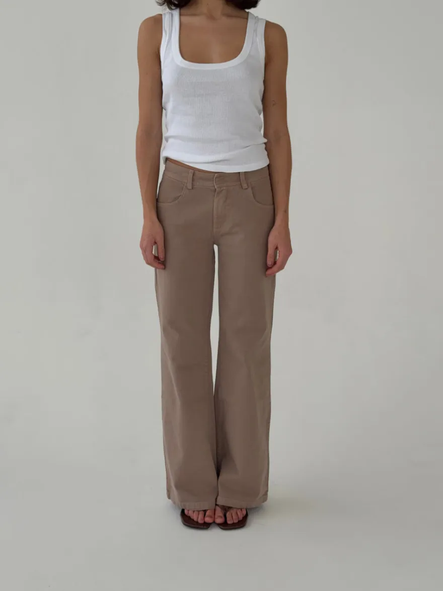 Design By Si Lovia jeans - Taupe Hot