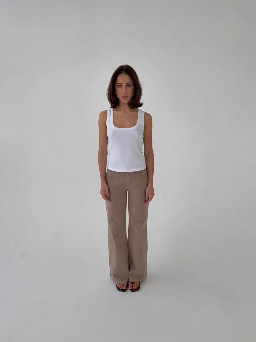 Design By Si Lovia jeans - Taupe Hot