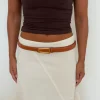 Design By Si Luce bælte - Brun/guld Clearance