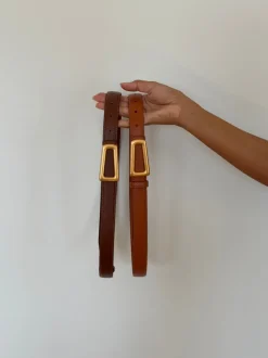 Design By Si Luce bælte - Brun/guld Clearance