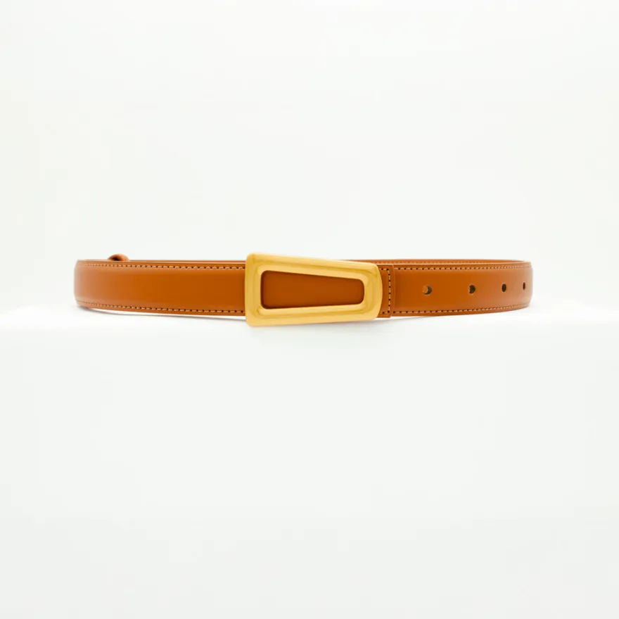 Design By Si Luce bælte - Brun/guld Clearance