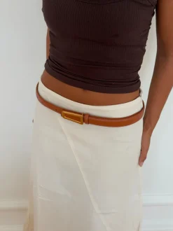 Design By Si Luce bælte - Brun/guld Clearance