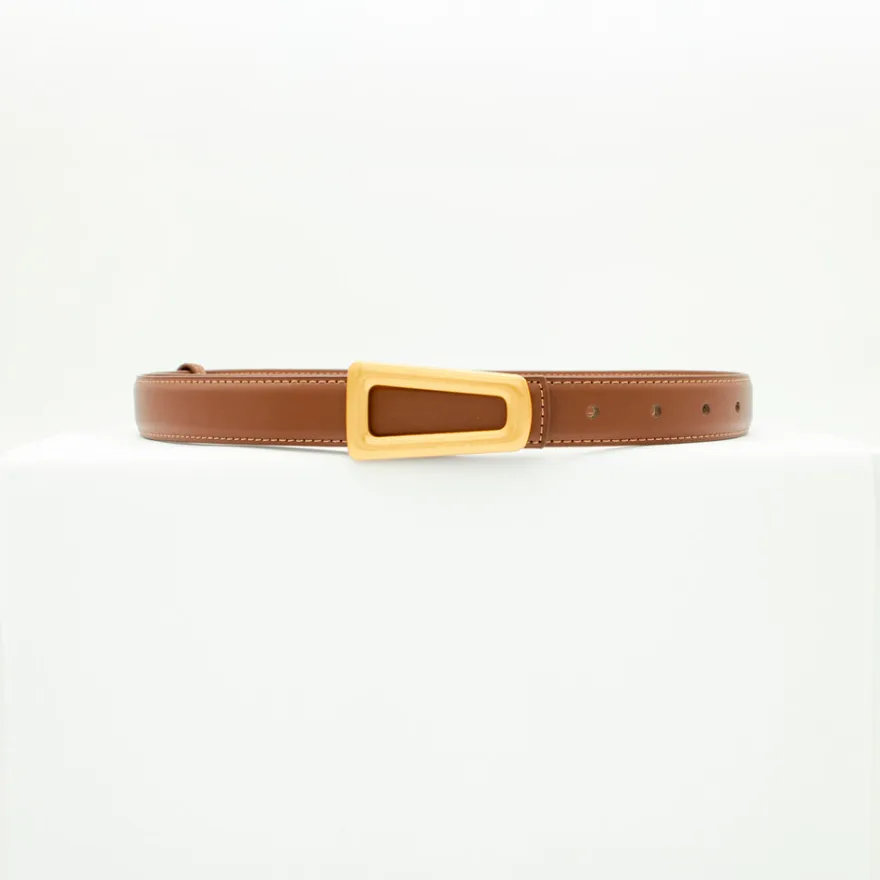 Design By Si Luce bælte - Brun/guld Discount